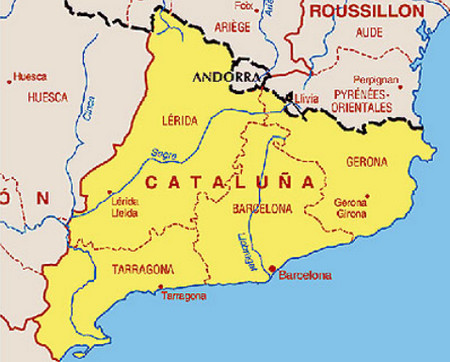 Image result for карта Каталонии картинка